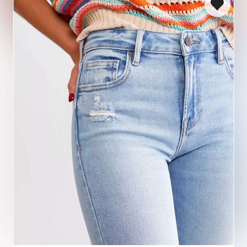 Like New Buckle Hidden Jeans Happi High Rise Flare Jean - Picture 11 of 14